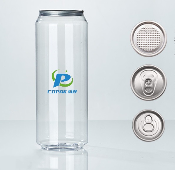 PET soda can with easy open lid 