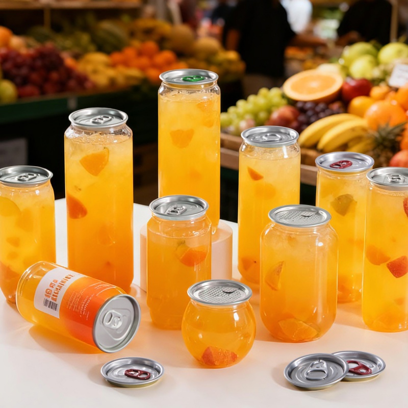 Transparent PET can for cold beverage