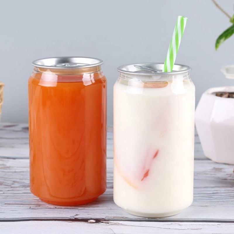 Wholesale PET beverage can with easy open end