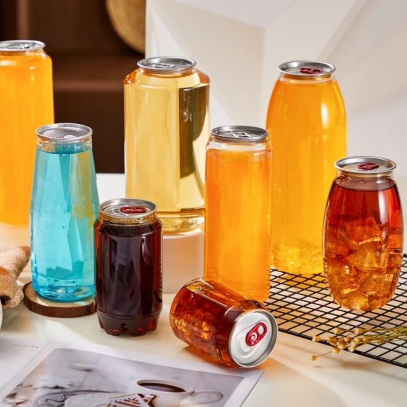 250ml small plastic cans for juice shots
