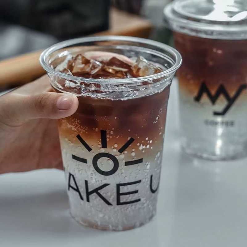 Clear PET cups for cold beverage
