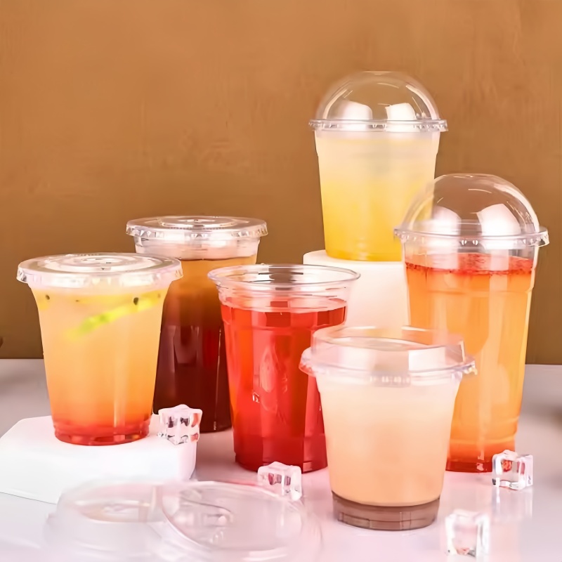 Custom printed PET cups With Lids