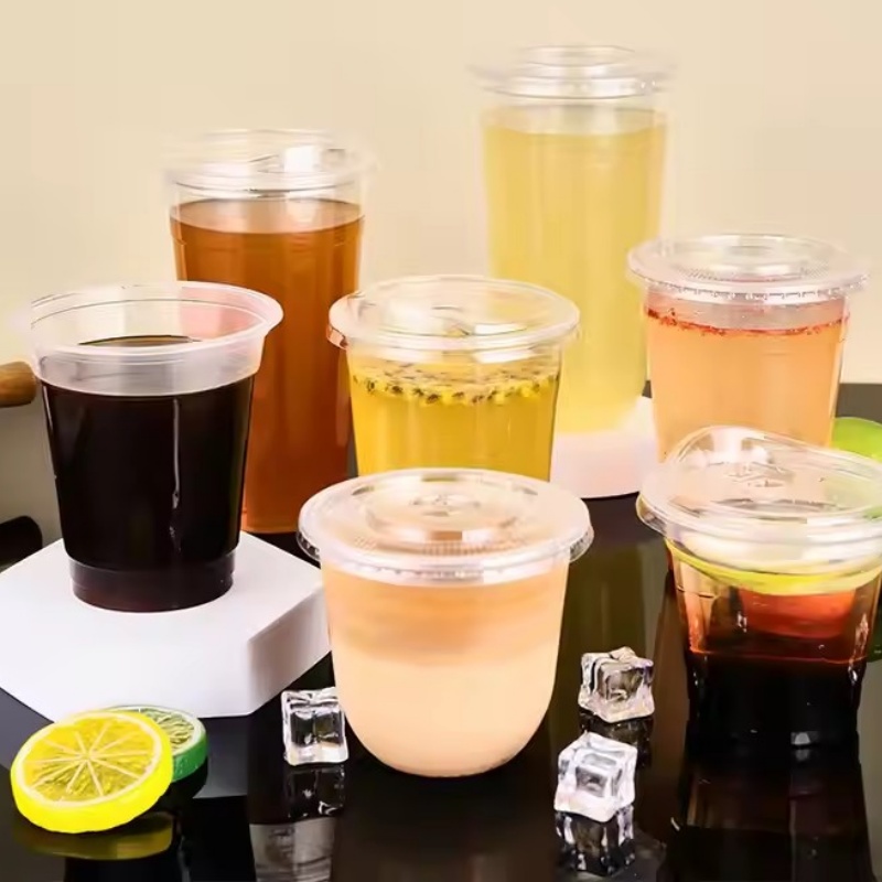 Gobelets PET personnalisés avec couvercles
