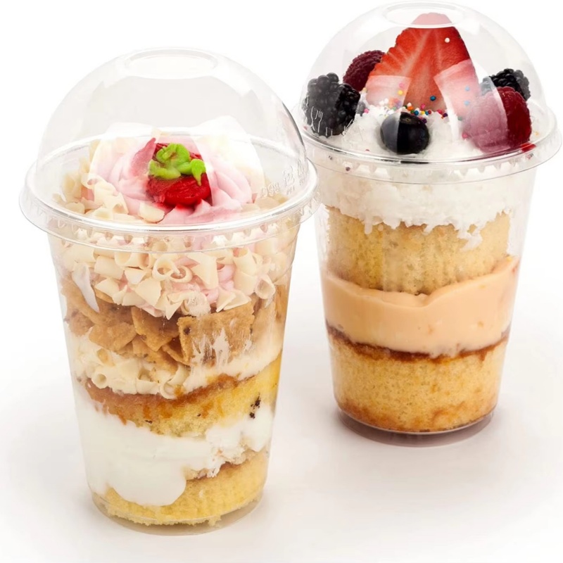 PET Dessert Cups With Lids