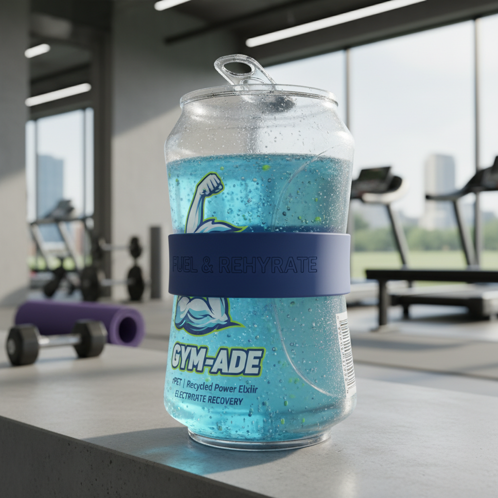 Canette de soda en plastique Rpet pour l'hydratation des centres de fitness et des salles de sport