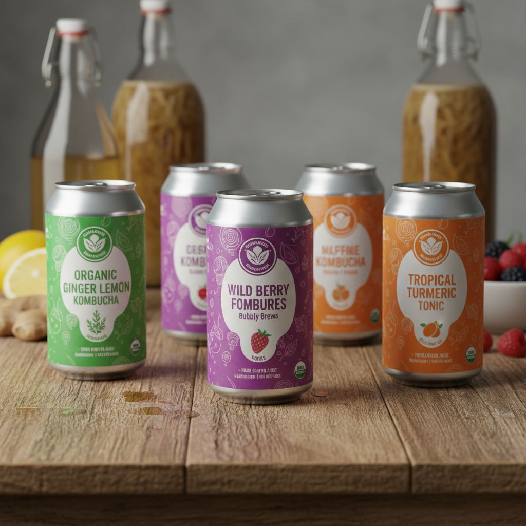 Boîtes en plastique de qualité alimentaire pour les marques de kombucha biologique