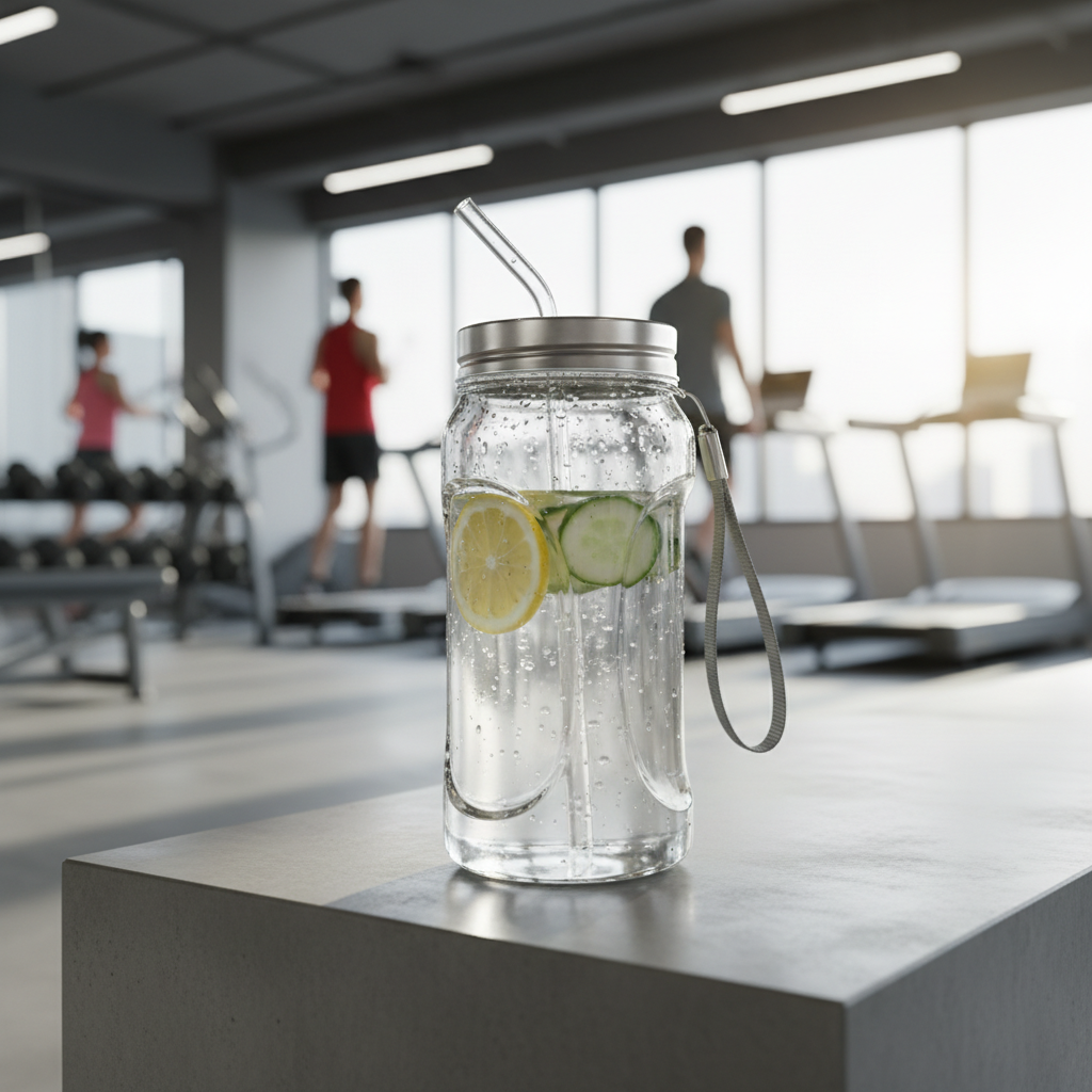 Boîte transparente pour animaux de compagnie pour l'hydratation dans les centres de fitness et les salles de sport