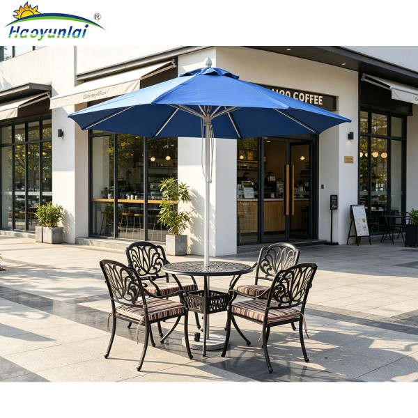 48mm All-Aluminum Market Umbrella – Patio, Garden & Promotional Use
