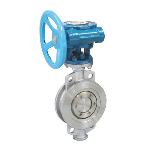 Multi layer metal hard seal butterfly valve with worm gear