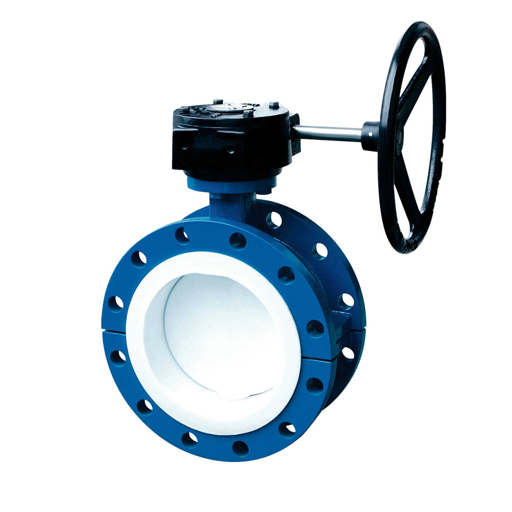 Turbine Flange Fully Lined Butterfly Valve