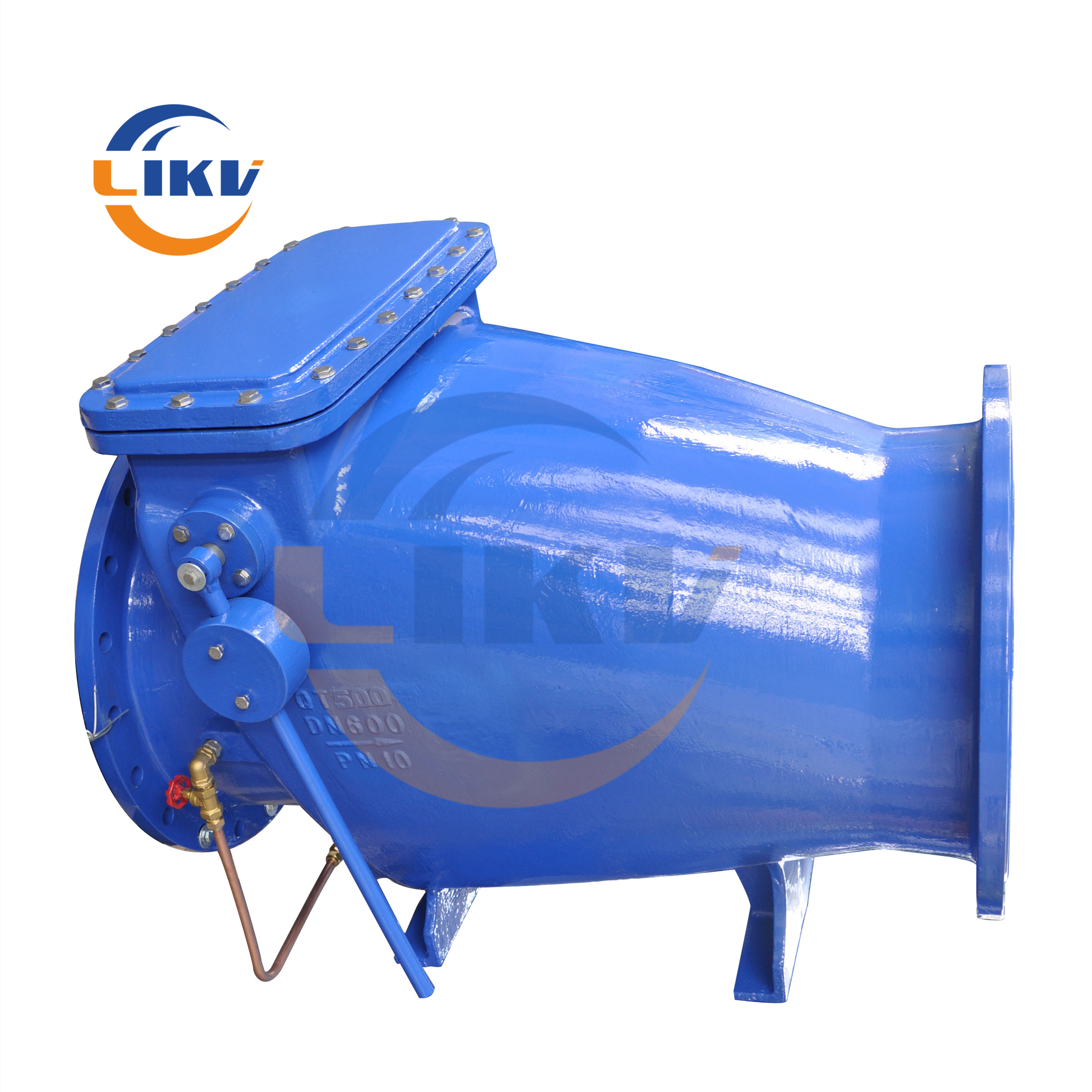 Micro-resistance slow lockup check valve with counter weight
