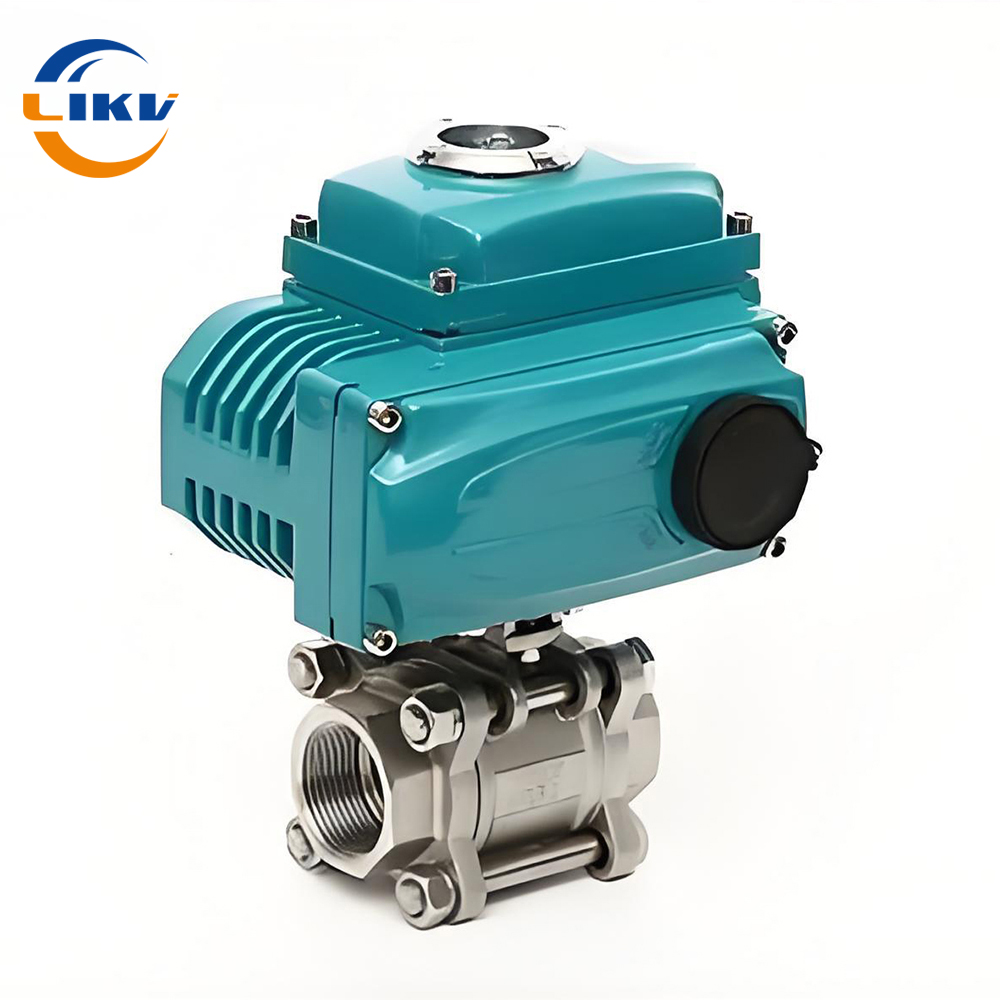 China  Small Electric Threaded Three-Piece Ball Valve - Precise Flow Control