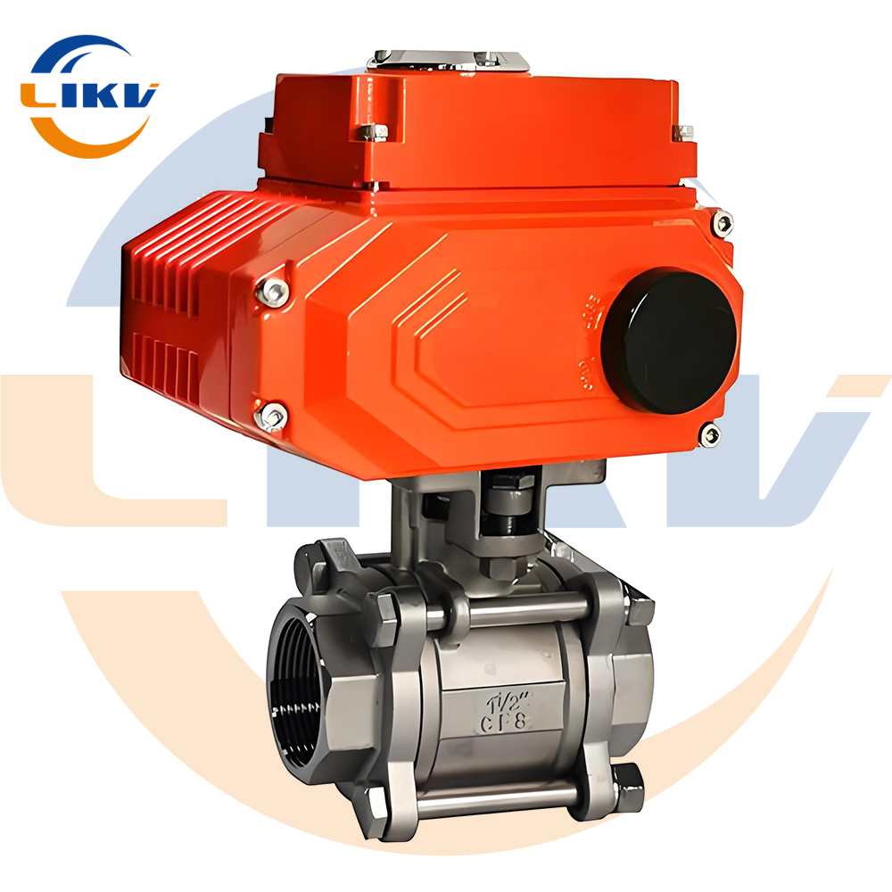 China Intelligent Electric 3-Piece Ball Valve with Remote Control