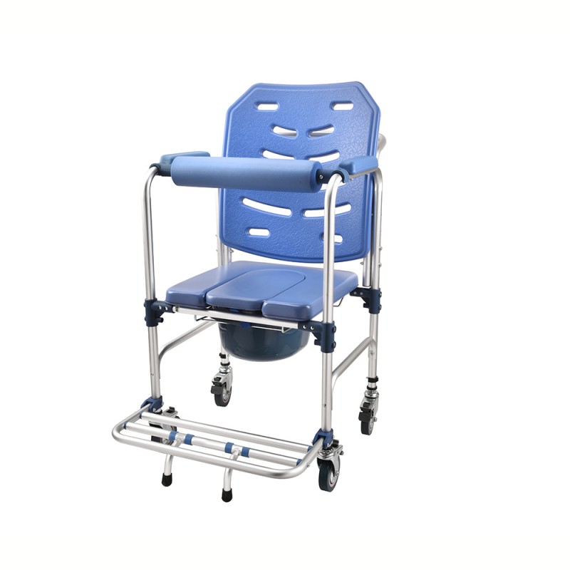Topmedi Commode Toilet Chair With Wheels As Fur...