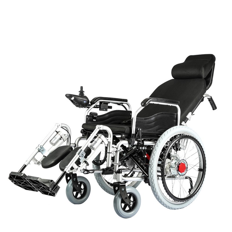 Foldable Elderly High Backrest Reclining Leg Adjustable Power Wheelchair TEW121LF1