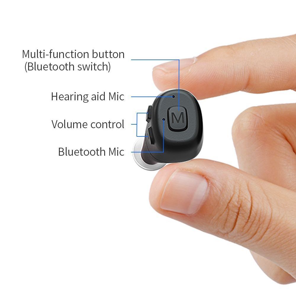 Topmedi TH-W2 Bluetooth Rechargeable Mini Heari...