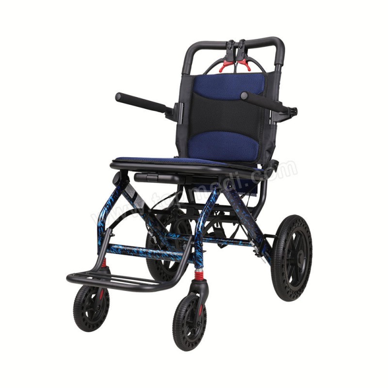 TAW876LJ 9.8kg Aluminum Material Wheelchair: Easy-One-Click Folding and Suitcase Handle Design