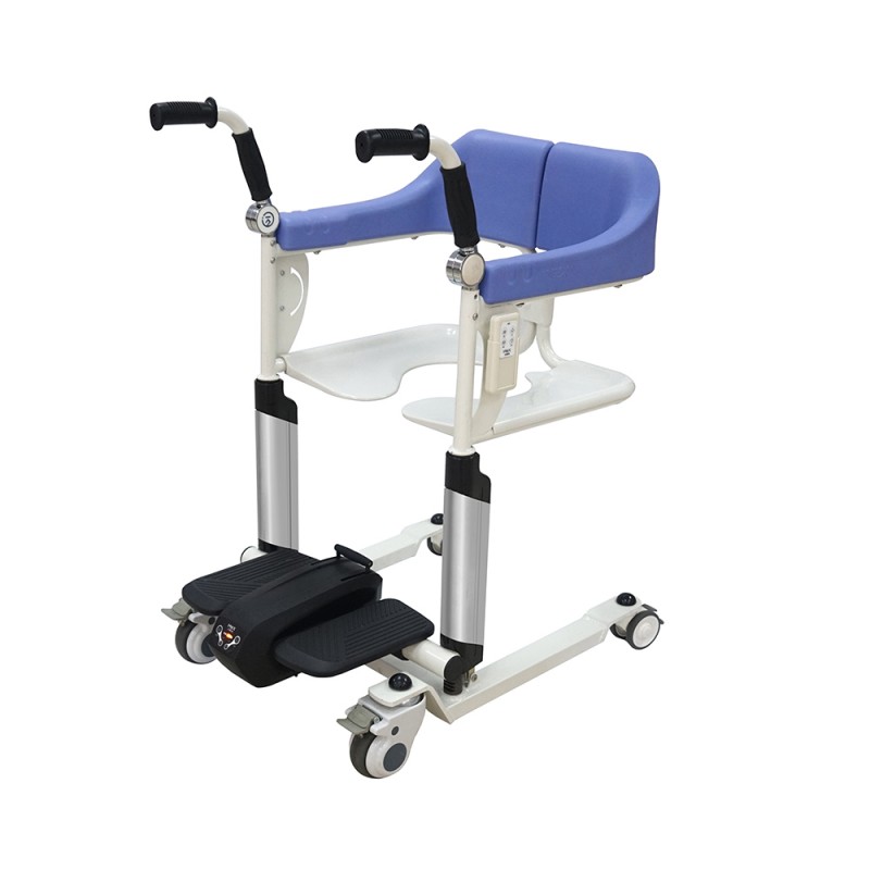 TCM-01B Multi-Purpose Manual Folding Movable Lift Patient Transfer Detached Commode Toilet Chair