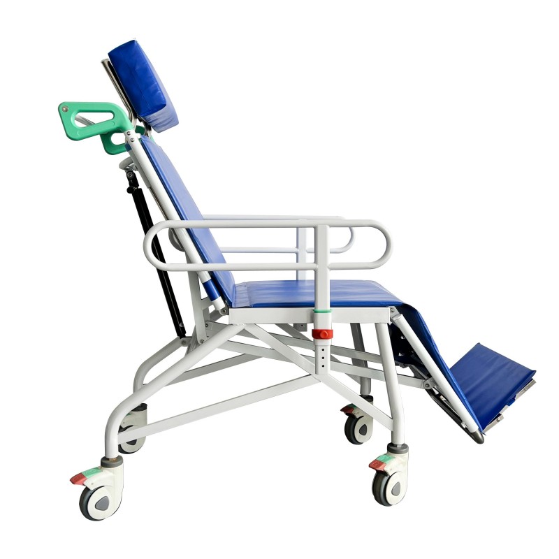 TCM-060N SUS304/202 Stainless Steel Elderly Reclining Bath Chair Seat Shower Bench with Wheels