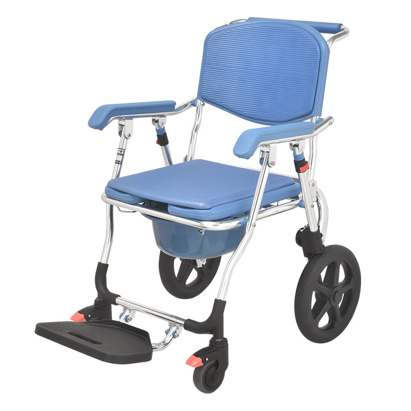 TCM6991 Waterproof Aluminum Lightweight Commode Manual Wheel Chair with Comfortable EVA Seat