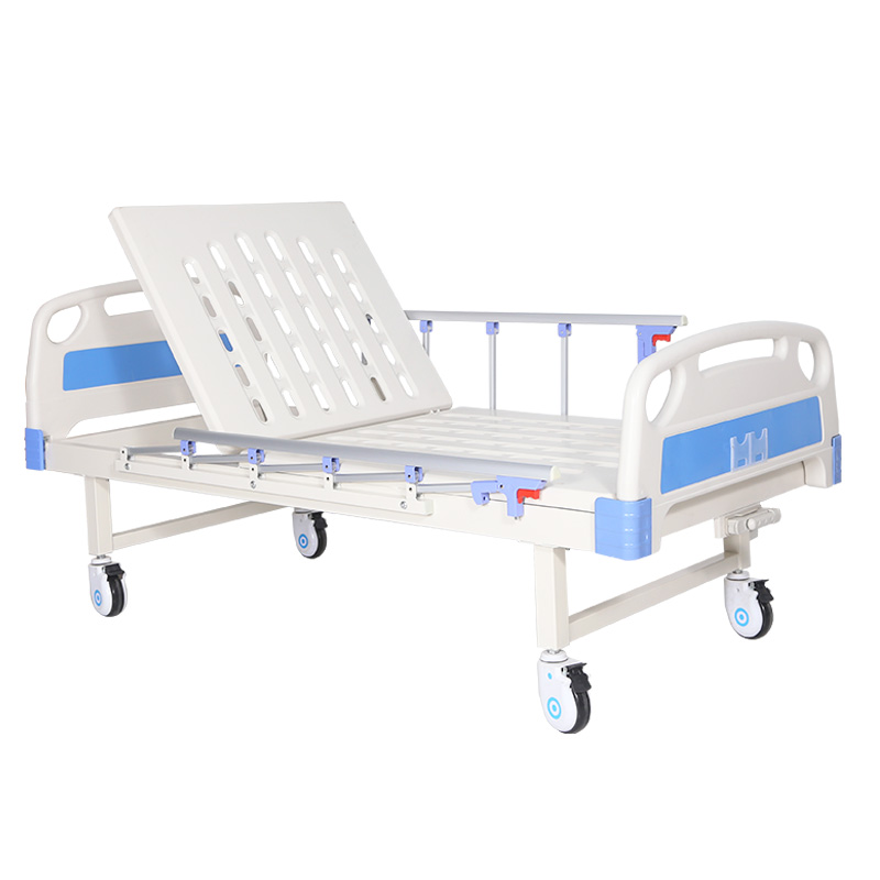 Topmedi THB3012 Manual Hospital Bed 250kg Capacity Single Crank Backrest 0-75° ABS Headboard 5" Locking Casters