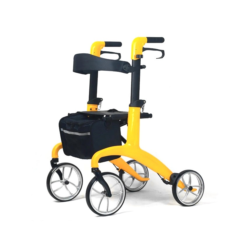 THE966LF1 Aluminum Carbon Fiber Rollator Walker for Elderly with Brake for Seniors