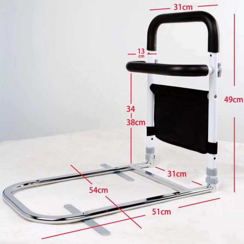 TRA641 Rehabilitation Supplier Elderly Carbon Iron Bedside Grab Bed Assist Rail for Disabled