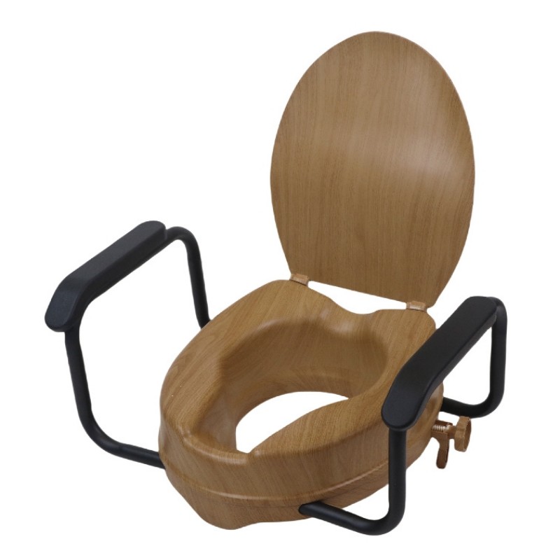 TRA8146 Heavy-Duty Wooden Toilet Platform with Lid for Medical and Senior Care