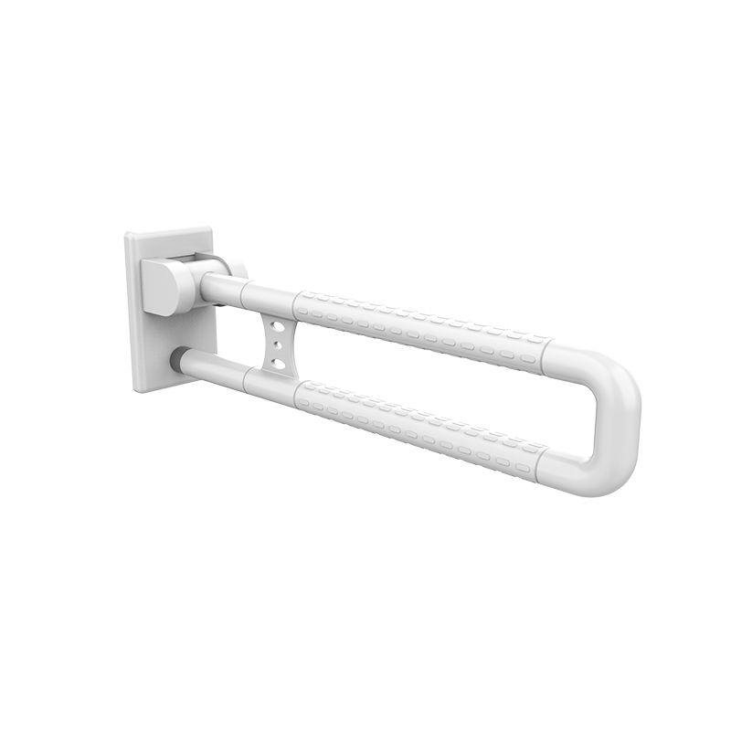Topmedi TRA901 Flip-Up Toilet Grab Rail Stainless Steel 201 Yellow/White 600mm Wall-Mounted for Elderly Safety