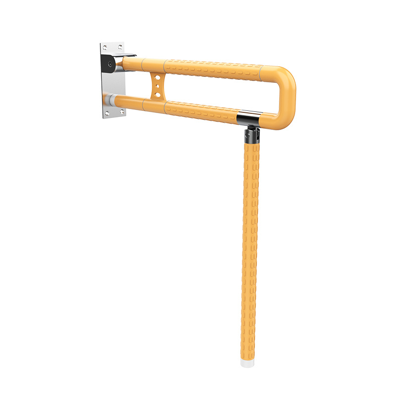 TRA902 Stainless Steel 201 Toilet Grab Rails in Yellow & White - Suitable for Hospital, Residential, Nursing Home Use