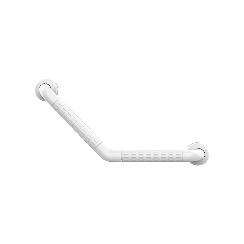 Topmedi TRA910 135° Angle Grab Rail Stainless Steel 201 Yellow/White 300x300mm Wall-Mounted Bathroom Safety Handrail