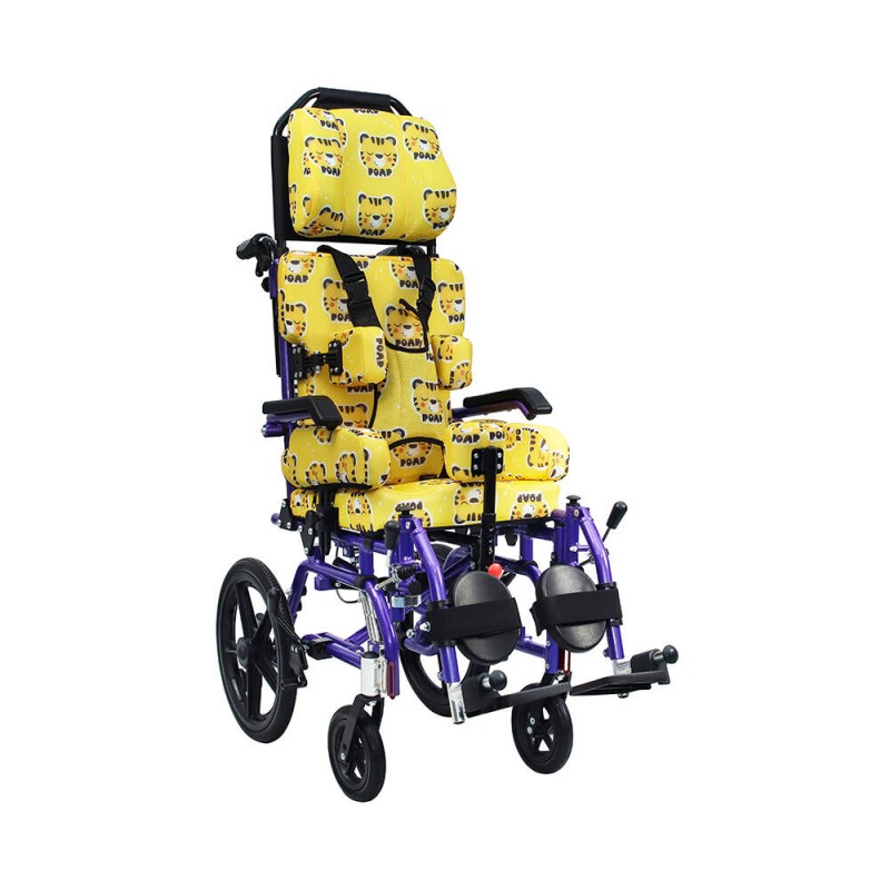 TRW907 Aluminum Tilted Seat Reclining High Backrest Cerebral Palsy Children Wheelchair for Kids