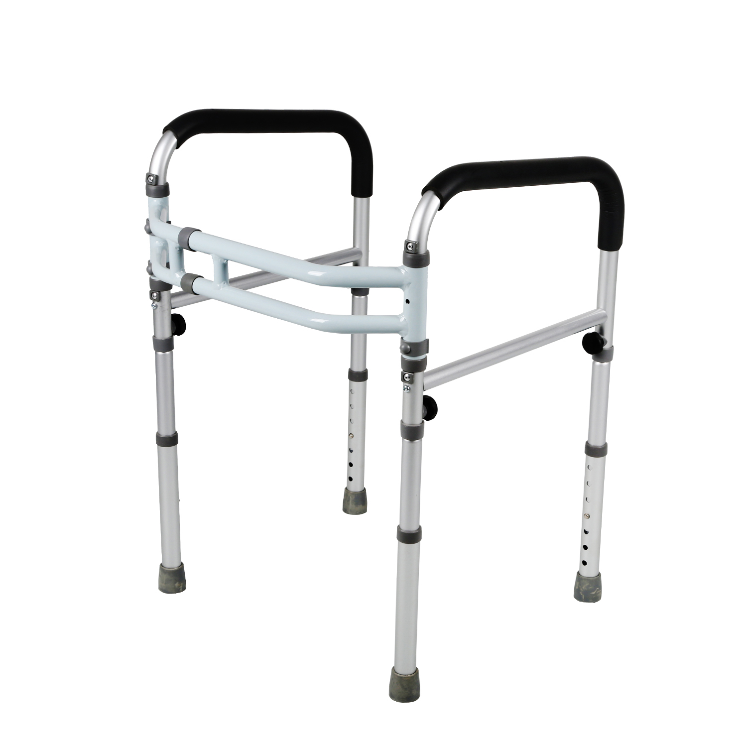 Topmedi TWA9102L Lightweight Quick-Release Walker Aluminum Adjustable Width Height 55-69cm Folding Mobility Aid 100kg
