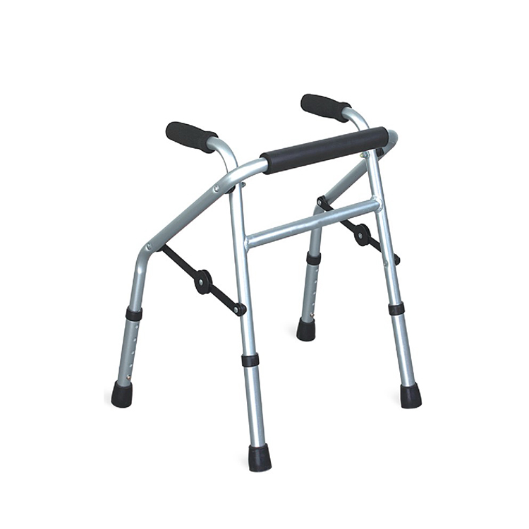 Topmedi TWA9145L Children Walking Aids Aluminum Foldable Walker 100kg Capacity Foam Handle Anti-Slip Rubber Tubes