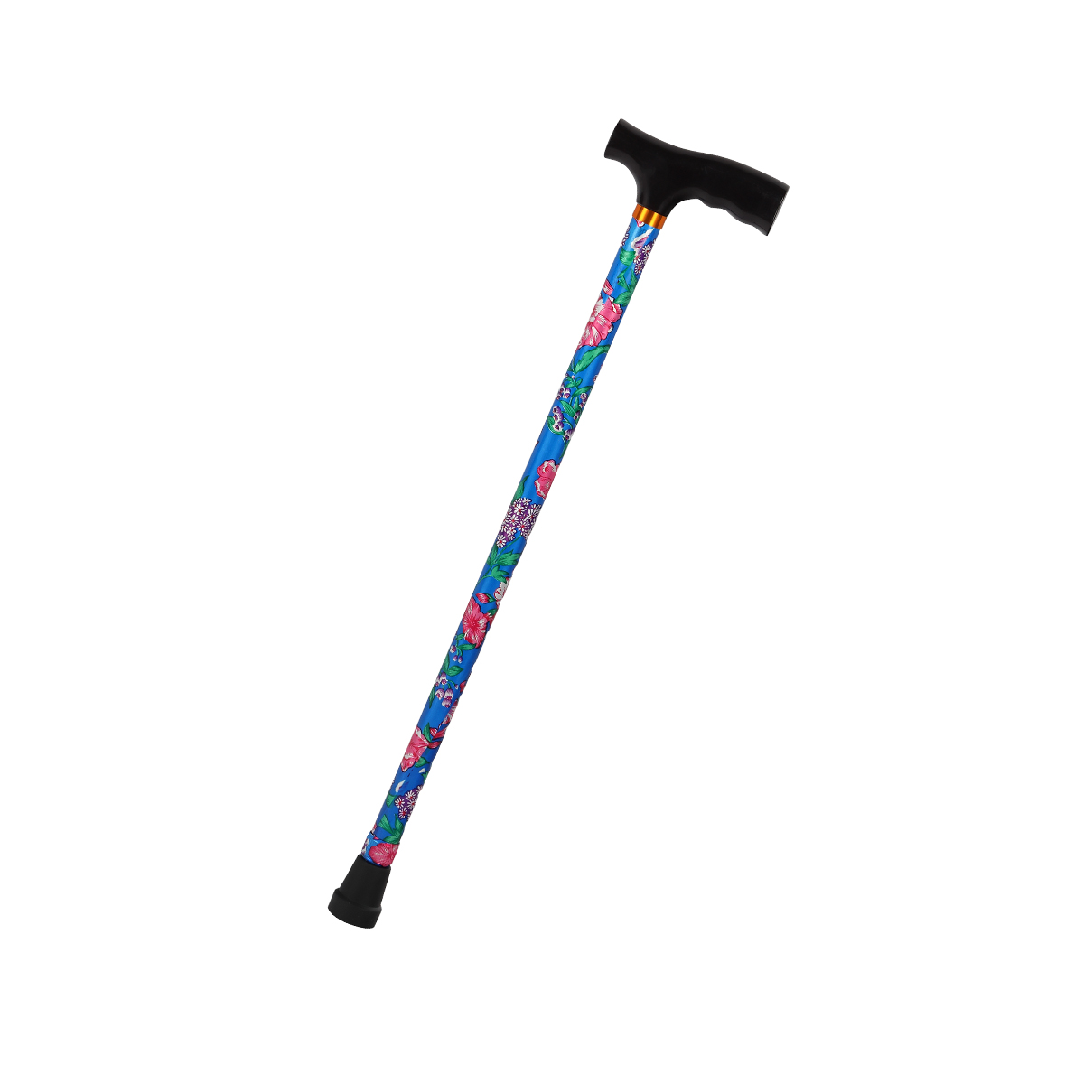 Topmedi TWA9703L T-Shaped Aluminum Cane 29"-38" Height Adjustable Non-Slip Rubber Pad Lightweight Walking Stick