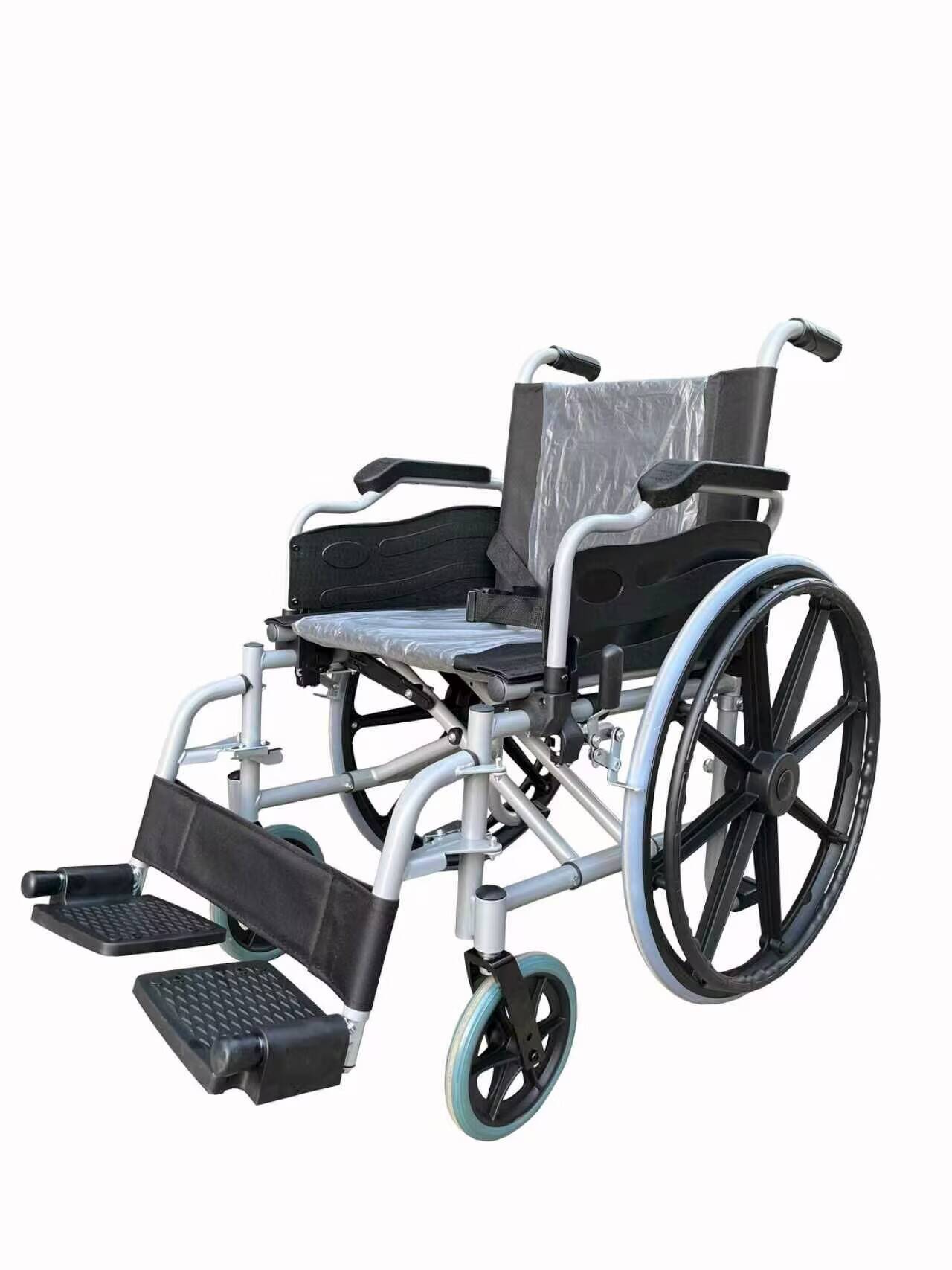 Topmedi TSW206 Steel Obesity Folding Manual Wheelchair 120kg Capacity 41 46 51cm Seat Width Heavy Duty 450lb