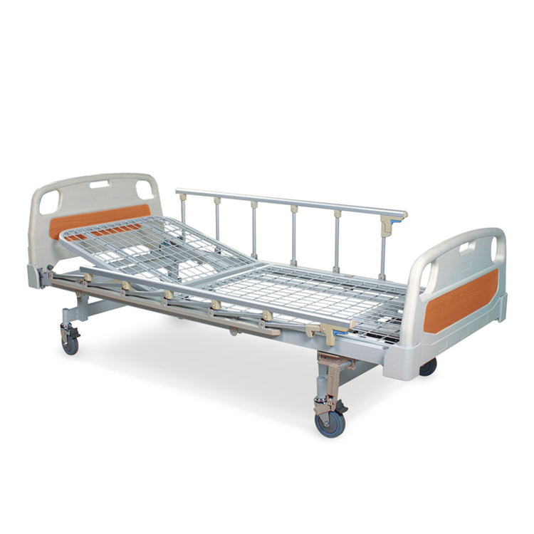 Topmedi THB3012W Two Function Manual Hospital Bed 125kg Load Back 0‑80° Knee 0‑43° Height 46‑95cm Foldable Guardrail
