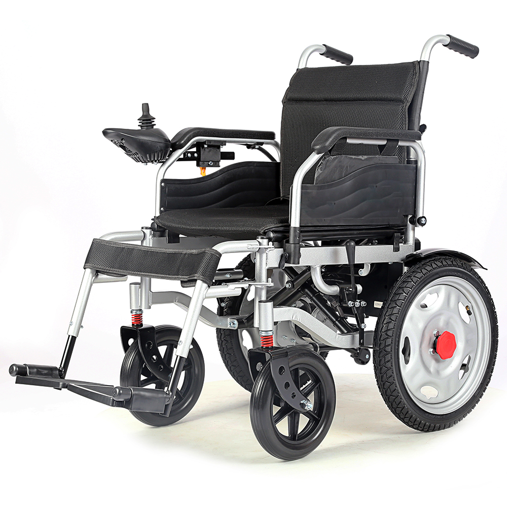 Topmedi TEW002GE Foldable Steel Electric Wheelchair 250W Dual Motor 15 20km Range 100kg Capacity OEM Power Chair