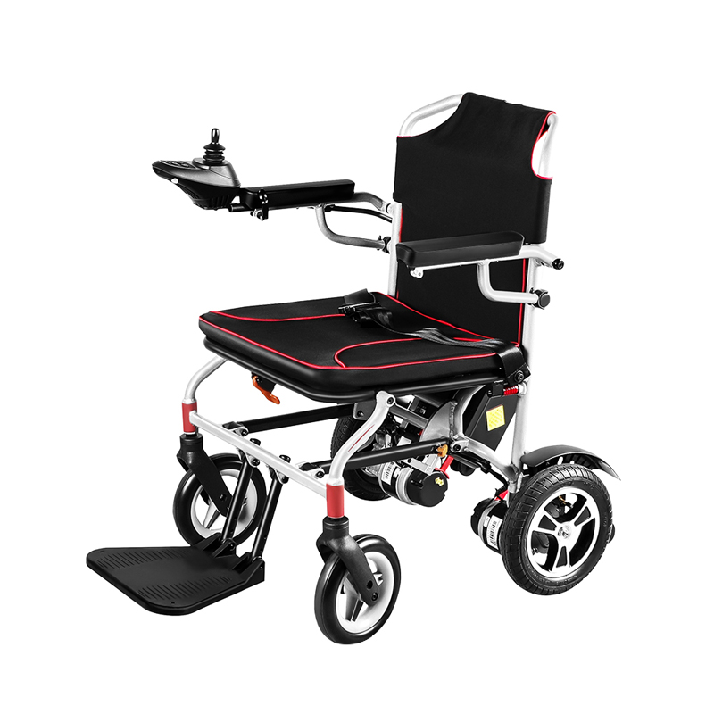 Topmedi TEW112G Lightweight Folding Electric Wheelchair 19kg 150W Motor 10-15km Range 100kg Capacity Travel