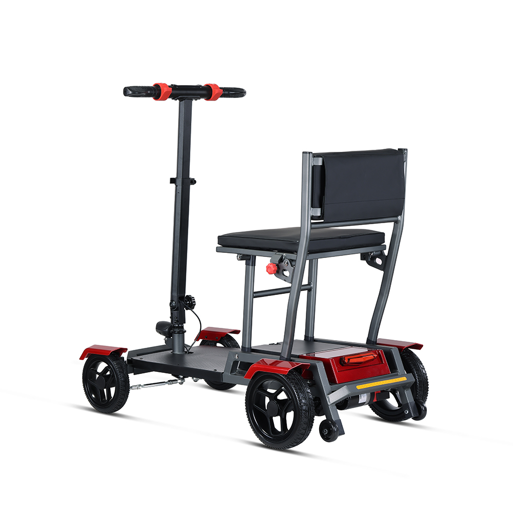 Topmedi TEW518 Foldable Electric Mobility Scooter 180W Motor 12Ah Battery 20km Range 120kg Capacity Detachable Seat