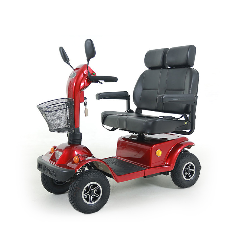 Topmedi TEW127 Double Seat Electric Golf Mobility Scooter 500W 45km Range 160kg Load Windshield 13 Inch Tyres