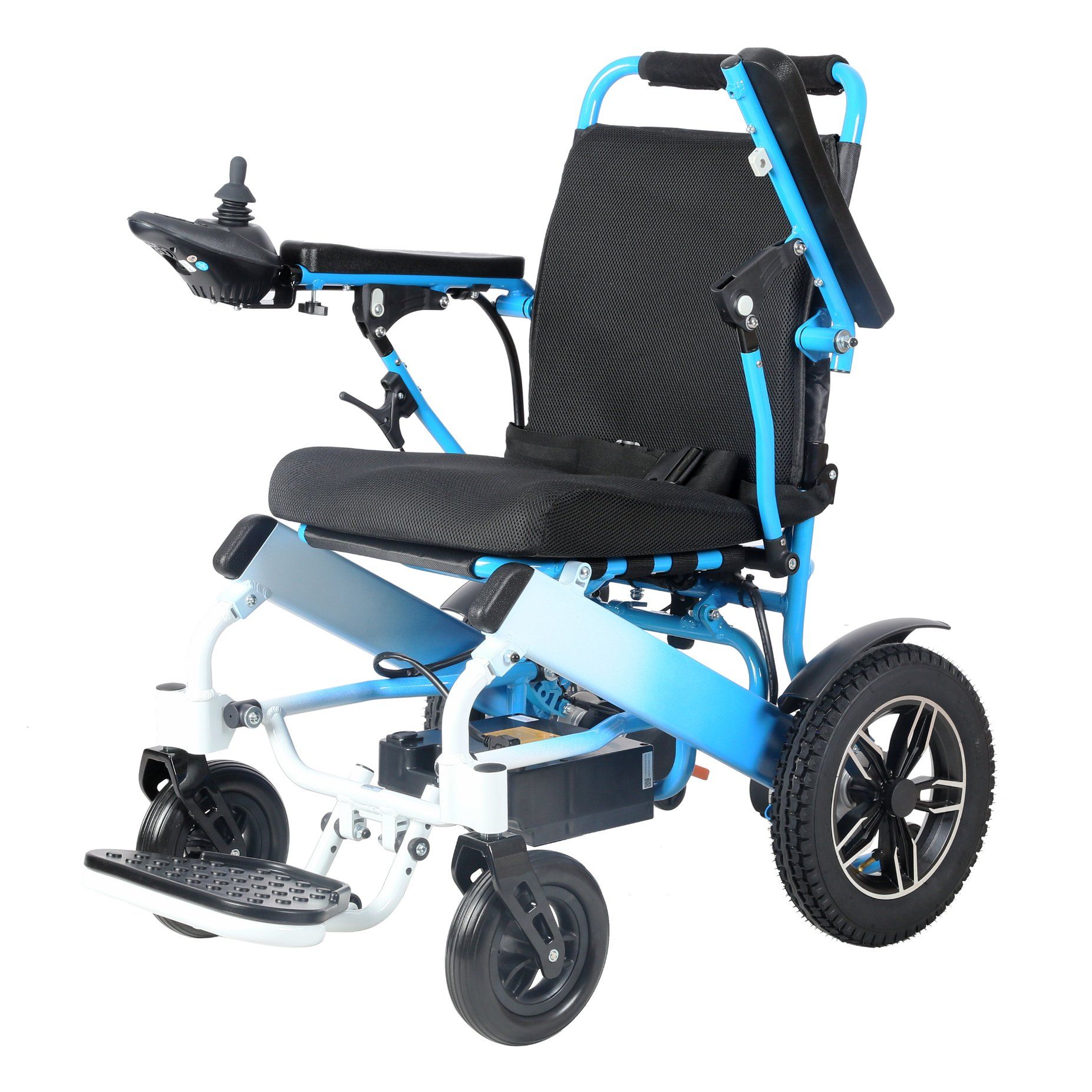 Topmedi TEW007DA Tilt Electric Wheelchair with Adjustable Tilt and Head Pillow 27kg 20Ah Lithium Battery 250W Dual Motor 100kg