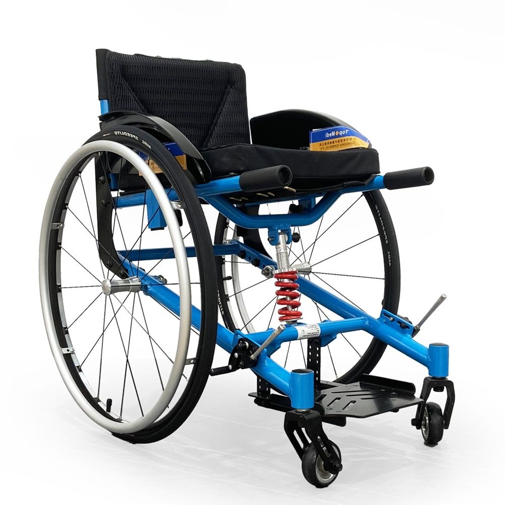 Topmedi TLS730LQF10-36 Ultra Lightweight Folding Sports Wheelchair 10.8kg 100kg Capacity 60cm Rear Wheels