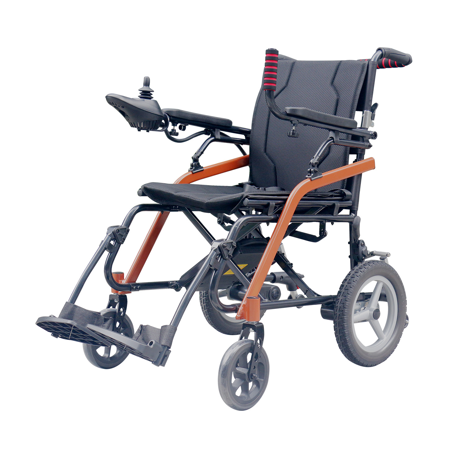 Topmedi TEW107LAEP Folding Power Wheelchair Taiwan Motors Dynamic Controller 75kg Capacity Lithium Battery
