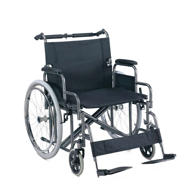 Topmedi TSW209AE-61 Bariatric Manual Wheelchair 125kg Kapasitas 61cm Lebar Kursi Tugas Berat Desain na Lebar