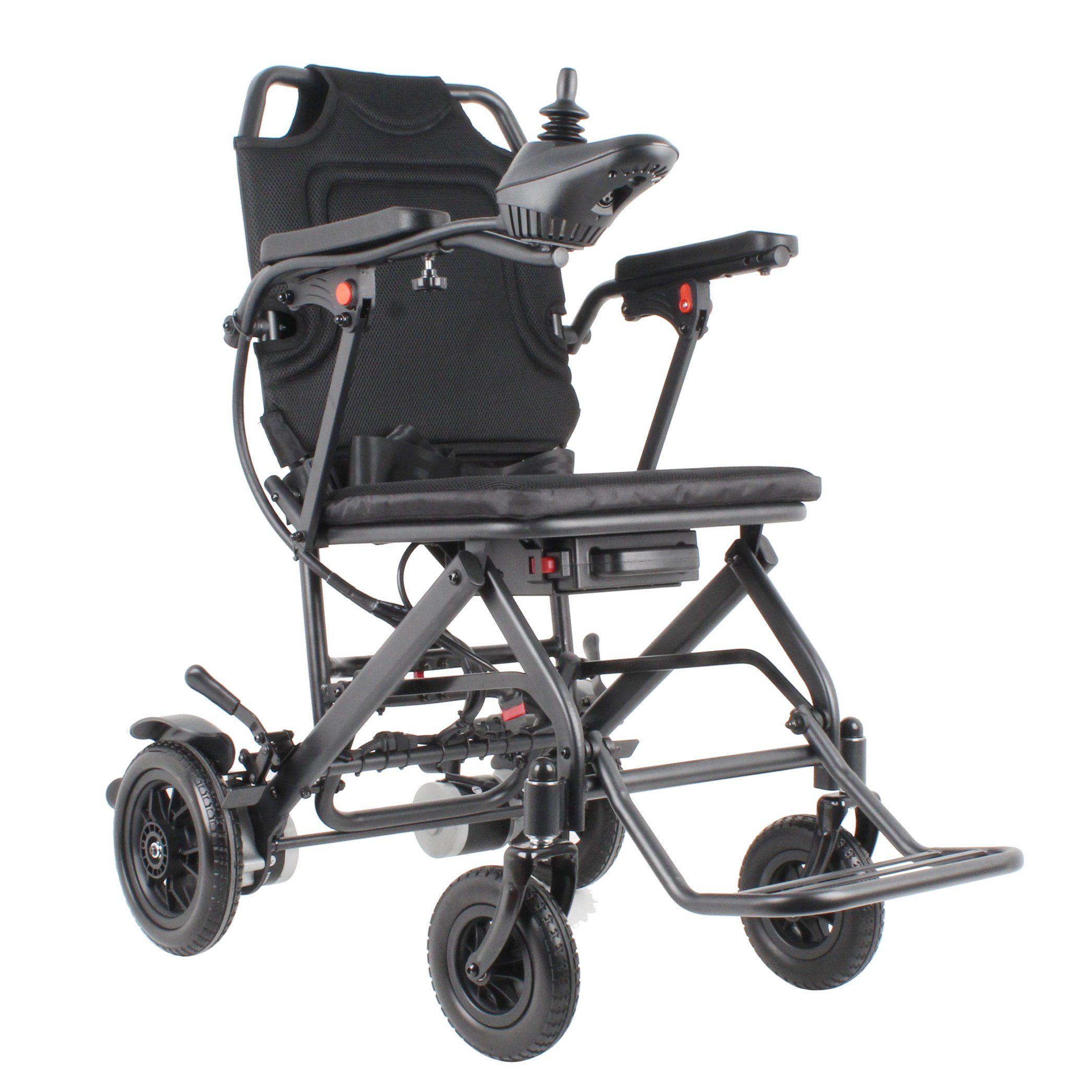 Topmedi TEW214 Rehabilitation Equipment Lightweight Foldable Electric Wheelchair 20.4kg 250W Dual Motor 8-10km Range Electronic Brake