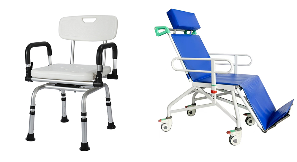 Which is better, a reclining shower chair or a sitting showe
