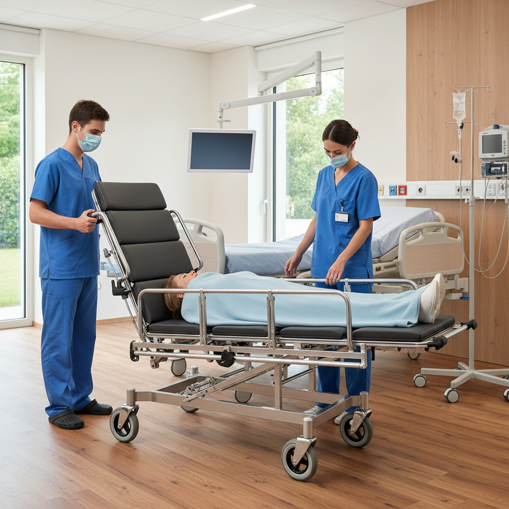 Reclining Wheelchair For Patient Transfer And Handling In Clinics