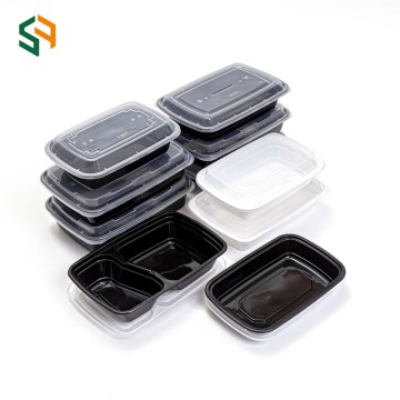 Recyclable Rectangular Microwavable Takeaway Containers With Clear Lid