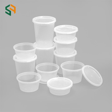 Eco-friendly Semi-Transparent Round Sealed Deli Container